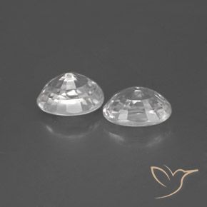 3.01 ct natürliche Weiß Zirkon-Edelsteine, Oval, VVS-VS