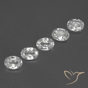 6.08 ct natürliche Weiß Zirkon-Edelsteine, Oval, VVS