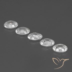 6.08 ct natürliche Weiß Zirkon-Edelsteine, Oval, VVS