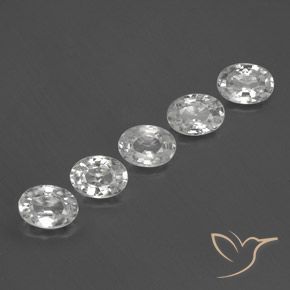6.07 ct natürliche Weiß Zirkon-Edelsteine, Oval, VVS