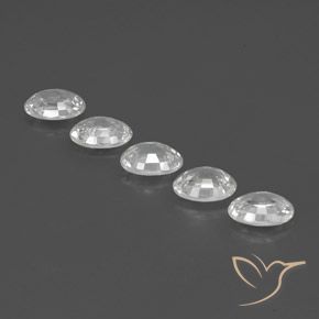 6.07 ct natürliche Weiß Zirkon-Edelsteine, Oval, VVS