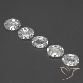 5.74ctw Natürlicher Weiß Zirkon, Oval, VVS-VS