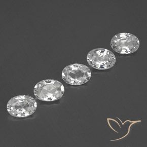 5.74 ct natürliche Weiß Zirkon-Edelsteine, Oval, VVS-VS