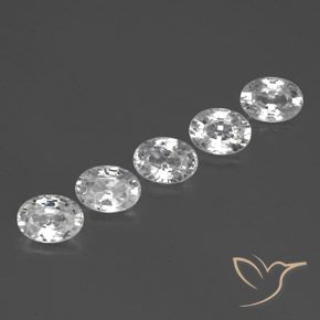 6.35 ct natürliche Weiß Zirkon-Edelsteine, Oval, VS