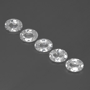  ct natürliche weißer Zirkon-Edelsteine, Oval Schliff, VVS