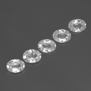  ct natürliche weißer Zirkon-Edelsteine, Oval Schliff, VVS