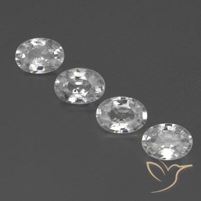 4.57ctw Natürlicher Weiß Zirkon, Oval, VVS-VS