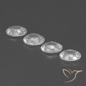 4.57 ct natürliche Weiß Zirkon-Edelsteine, Oval, VVS-VS
