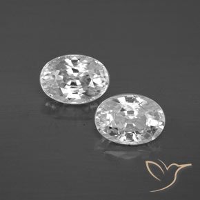 2.91ctw Natürlicher Weiß Zirkon, Oval, VVS-VS