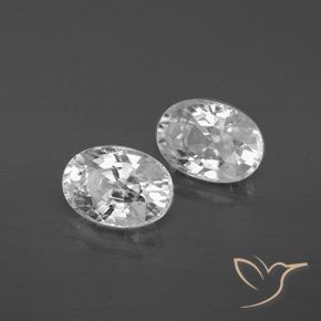 2.91 ct natürliche Weiß Zirkon-Edelsteine, Oval, VVS-VS