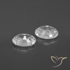 2.58 ct natürliche Weiß Zirkon-Edelsteine, Oval, VS