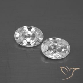 2.33ctw Natürlicher Weiß Zirkon, Oval, VVS-VS
