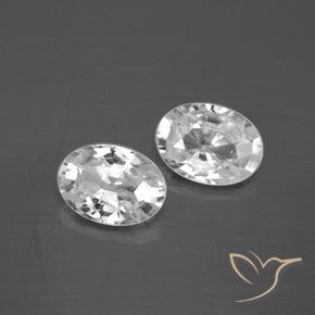 2.33 ct natürliche Weiß Zirkon-Edelsteine, Oval, VVS-VS