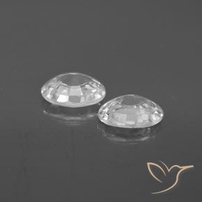 2.33 ct natürliche Weiß Zirkon-Edelsteine, Oval, VVS-VS