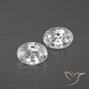 2.56ctw Natürlicher Weiß Zirkon, Oval, VS