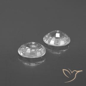 2.56 ct natürliche Weiß Zirkon-Edelsteine, Oval, VS