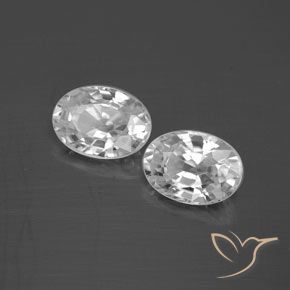 2.63 ct natürliche Weiß Zirkon-Edelsteine, Oval, VVS-VS