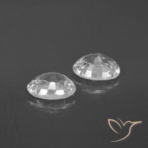 2.63 ct natürliche Weiß Zirkon-Edelsteine, Oval, VVS-VS