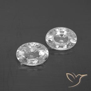 2.66ctw Natürlicher Weiß Zirkon, Oval, VVS