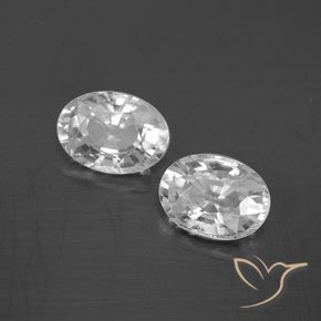 2.66 ct natürliche Weiß Zirkon-Edelsteine, Oval, VVS
