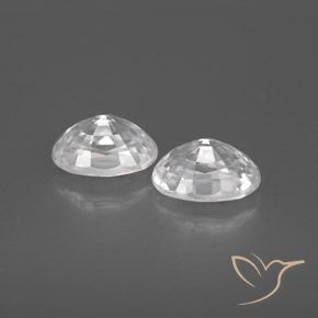 2.88 ct natürliche Weiß Zirkon-Edelsteine, Oval, VVS