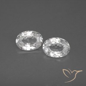 2.23ctw Natürlicher Weiß Zirkon, Oval, VVS