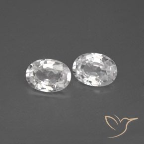 2.23 ct natürliche Weiß Zirkon-Edelsteine, Oval, VVS
