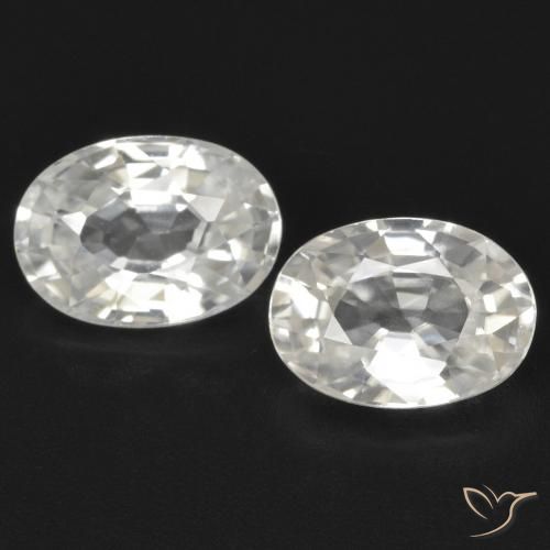 2.48ctw Natürlicher Weiß Zirkon, Oval, VVS