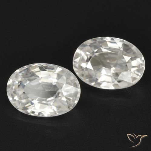 2.48 ct natürliche Weiß Zirkon-Edelsteine, Oval, VVS