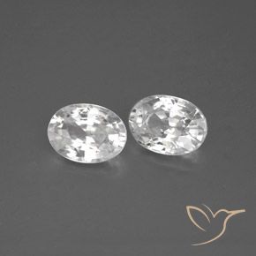 2.44 ct natürliche Weiß Zirkon-Edelsteine, Oval, VVS-VS