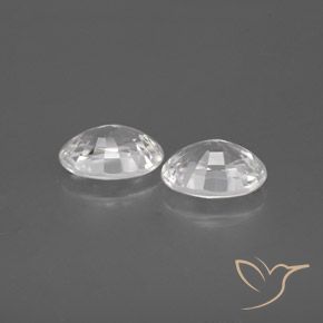 2.44 ct natürliche Weiß Zirkon-Edelsteine, Oval, VVS-VS