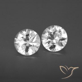 3.35 ct natürliche Weiß Zirkon-Edelsteine, Runden, VS