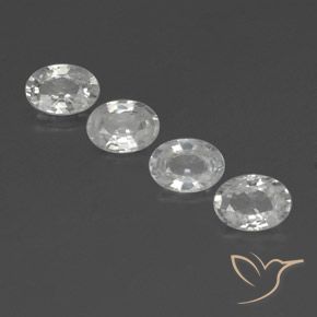 4.89ctw Natürlicher Weiß Zirkon, Oval, VVS-VS