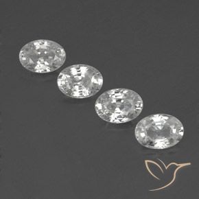 5.05ctw Natürlicher Weiß Zirkon, Oval, VS