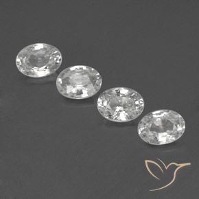 4.81ctw Natürlicher Weiß Zirkon, Oval, VVS-VS