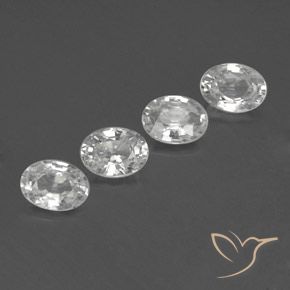 4.81 ct natürliche Weiß Zirkon-Edelsteine, Oval, VVS-VS