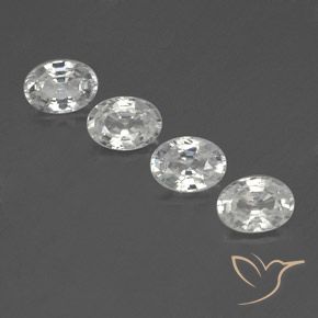 5.00ctw Natürlicher Weiß Zirkon, Oval, VVS-VS