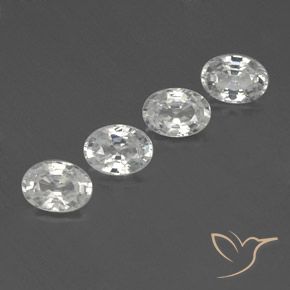 5.00 ct natürliche Weiß Zirkon-Edelsteine, Oval, VVS-VS
