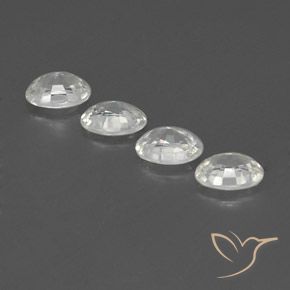 5.00 ct natürliche Weiß Zirkon-Edelsteine, Oval, VVS-VS