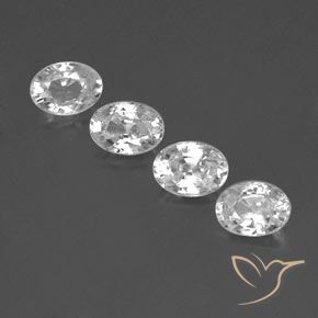 5.02ctw Natürlicher Weiß Zirkon, Oval, VVS