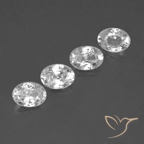 5.02 ct natürliche Weiß Zirkon-Edelsteine, Oval, VVS