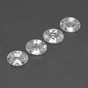 4.81 ct natürliche Weiß Zirkon-Edelsteine, Oval Schliff, VS