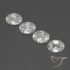 5.09ctw Natürlicher Weiß Zirkon, Oval, VVS-VS
