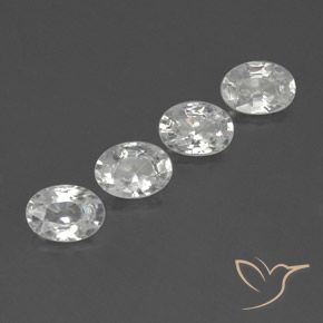 5.09 ct natürliche Weiß Zirkon-Edelsteine, Oval, VVS-VS