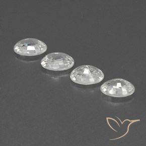 4.75 ct natürliche Weiß Zirkon-Edelsteine, Oval, VS