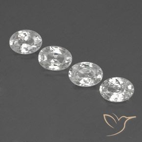 4.88ctw Natürlicher Weiß Zirkon, Oval, VVS-VS