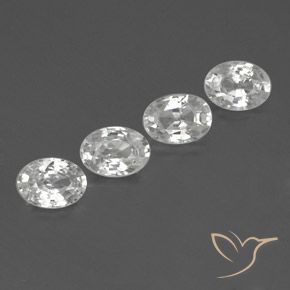 4.88 ct natürliche Weiß Zirkon-Edelsteine, Oval, VVS-VS
