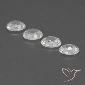 4.88 ct natürliche Weiß Zirkon-Edelsteine, Oval, VVS-VS
