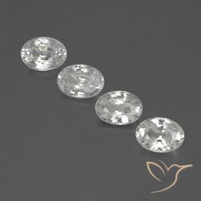 4.76ctw Natürlicher Weiß Zirkon, Oval, VVS-VS