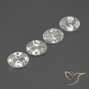 4.76 ct natürliche Weiß Zirkon-Edelsteine, Oval, VVS-VS